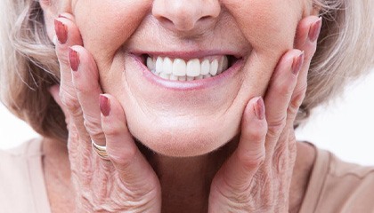 Close up of a woman’s brilliant smile