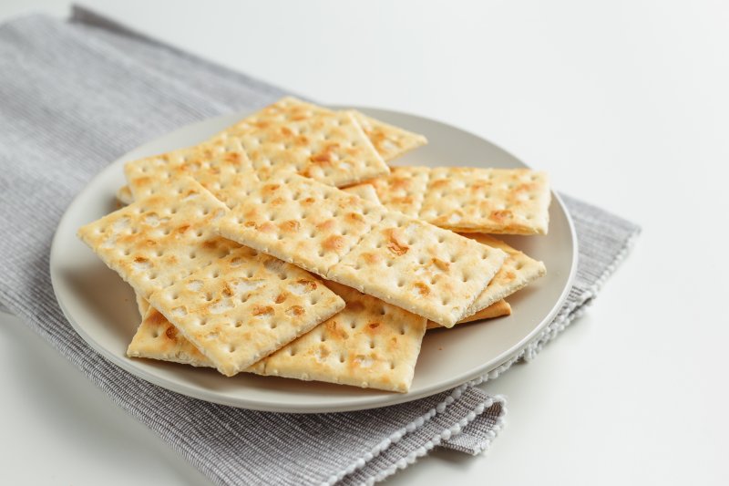 several saltine crackers